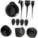 SOIMISS Kit de Coloration de Cheveux Professionnel Ensemble de Outils de Capillaire avec Bol et Pinceau Accessoires pour Salon de Coiffure Noir - Buy Online on GoSupps.com