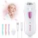 Facial Epilators for Women Facial Hair Remover with LED Light Mini Rechargeable Face Epilator Including Eyebrow Trimmer for Facial Armpit Bikini and Leg