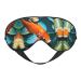 SSIMOO Hd Koi Fish Soft Sleep Eye Mask Female Breathable Eye Patch Perfect for Travel and Relaxation Black
