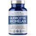 Quercetin with Bromelain Supplement Quercetin 1000mg Bromelain 200mg per Serving Support Immune & Respiratory System, Joints, Bruising All Natural 60 Veg Caps 60 Count (Pack of 1)