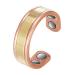 Copper Rings for Women Pure Copper Two-Tone Gold Adjustable Magnetic Ring Copper Jewelry Present (0948)