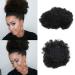 Synthetic curly art hair short curly Afro wrap puff hair clip with a cord synthetic hair extension wig african-American style #1
