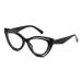 FEISEDY Blue Light Blocking Glasses Women Vintage Cat Eye Frame Anti Fatigue B0169 Black 50 Millimeters