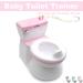 HTTMT Pink Training Toilet Seat Chair for Baby Toddler Kid Boys & Girls | Life-Like Flushing Sounds | Side Push Flushing | ET-BABY006-Pink - Buy Online on GoSupps.com