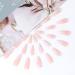 Handcess Coffin Shiny Artificial Nails - Long Ballerina Press Nails in Pink Gradient with Flames | 24 Full Cover Acrylic Nails for Women & Girls - Buy Online on GoSupps.com
