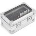 Nail Drill Bit Holder Box Professional Nail Polish Head Storage Box Secure Lock Design Organizers Container with Transparent Flip Cover for Salon Nail Grinding Head (Silver) - Buy Online on GoSupps.com