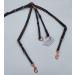 Buy Deister Breastplate in Brown Rose Gold Pink | Soft Leather Rhinestone Auxiliary Reins for Thoroughbreds - Buy Online on GoSupps.com