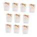 SEWOART Paper Bag 10 Pcs Christmas Bag Boxes Holiday Treat Bags Candy Storage Bag Bronzing Storage Bags Treat Bag 16X13X5.5CM White