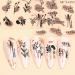 JMEOWIO Nail Ticker Rose Gold Black Flower - 12 Blatt Self-Adhesive Nail Art Stickers for Spring & Abstract Leaf Designs | International Shipping Available - Buy Online on GoSupps.com