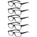 Reading Glasses 5 Pairs Quality Readers Spring Hinge Glasses for Reading for Men and Women 5 Pack Black 2.5 x