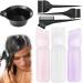 3 Piece Applicator Bottle Hair + 4 Hair Dye Brushes - Hair Dye Tool Set Applicator Bottle Hair Hair Oil Applicator Bottle Root Comb Applicator Bottle Applicator Brush Tip Tools