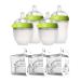 Comotomo Baby Bottle Bundle  Green  (7 Piece Set)
