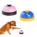 Zingking pet training bells for dog cats 2 pieces of dog training bells door bells with a large button and cat paw pattern for potty communication and cleanliness training (pink and blue)