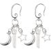 Feyley Earrings | Handmade Raw Crystal Moon & Star Dangle Witch Jewelry | Heavenly Healing Quartz | Unique Women s Gift - Buy Online on GoSupps.com