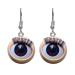 Feyley earrings new and bizarre harajuku style simulation eye eyelash eyeball earrings subculture y2k female temperament earrings brown