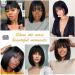 Esmee Short Black Bob Wig with Fringe | Shoulder Length Synthetic Wig for Daily Party Cosplay | 12 Inch - Buy Online on GoSupps.com
