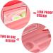 Gatuida Double-Layer Glasses Case - Pink Tinted Sunglasses & Contact Lens Storage Box | Travel-Friendly & Flocked Cloth Design - Buy Online on GoSupps.com