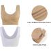 Lemef 3-Pack Seamless Sports Bra Set - Wirefree Yoga Bras with Removable Pads - Black, White, Nude - XL - Buy Online on GoSupps.com