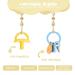 Shop Aolso Baby Pacifier Chain Clips - 2PC Silicone Holder for Boys & Girls - Stylish Bib-Compatible Accessories in Apricot/Gray - Buy Online on GoSupps.com