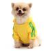 QiCheng&LYS Dog Hoodie Small Dog Knitted Sweater Winter Coat For Small Dogs (Yellow M) Yellow M