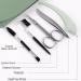 Professional Eyebrow Trimmer Kit - 5 in 1 Grooming Set for Women - Tweezer Razor Scissors & Brush - Pink - Buy Online on GoSupps.com