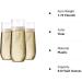 Munfix 24 Pack Stemless Plastic Champagne Flutes - 9 Oz Clear Disposable Glasses - Shatterproof, Recyclable & BPA-Free - Buy Online on GoSupps.com