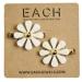 Each Jewels Flower Hair Clips Shiny Pearl petals Daisy Hair Clips (2 pc) 2 Count (Pack of 1)