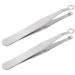 Nose Hair Clips 2 Pack Waterproof Easy Painless Safe Design Safety Protection Stainless Steel Nose Hair Clips