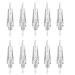 10 PCS M Permanent Makeup Needle for Cordless Tattoo Machine - Ombre Powder Brows Microblading Shading Eyeliner Lip Tattoo Permanent Make Up (1RL/1R/1P)