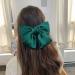 Large Hair Bows Clip 1 Piece Large Hair Clip Fabric Hair Bows Clip Hairpin Bow Bowknot Hair Clips Bow Hair Clips Fabric Hair Accessories for Women Lady Children M Green