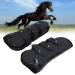 Bigking horse leg gaiters 2 pieces of horse leg gaiters PU-neoprene-protecting adjustable horse security boots for tendon black front legs L
