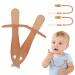 Vicloon Teething Toys for Baby 2pcs Teether Toy Silicone Baby Teether with Suction Cup Baby Teething Toy with 2 Anti-Lost Chain Teething Ring for 2 Months Above Infant Sore Gums Pain Relief(Brown) S-Suckers brown
