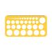 RZDEAL Circle Round Stencil Template Artist Design Drawing Aid Tool (Diameter from 1 mm to 37 mm) Yellow