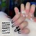 DIY Manicure French Nail Art Tassel Applique Wave Line French Nail Sticker Guide Tips Smile V Line(White R351) - Buy Online on GoSupps.com