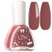 Brown Nail Polish - 60 Second Quick Dry Nail Polish - Long Lasting Oil Based Natural Nail Varnish - Breathable Vegan Nail Polish No Need Nail Lamp for DIY Nail Art Manicure at Home