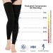 Ktinnead Footless Thigh High Compression Stockings 20-30mmHg - Black XL - Men & Women - Buy Online on GoSupps.com
