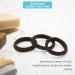 Hoyols 1.6 Inch Soft Cotton Hair Ties 50 Pcs Espresso - Large Bands for Thick Curly Hair - No Slip Seamless Scrunchies - Buy Online on GoSupps.com