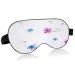 WELLDAY Sleep Mask Pink and Blue Flowers Night Eye Shade Cover Soft Comfort Blindfold Blockout Light Adjustable Strap for Men Women