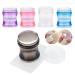 Buy Nail Sealing Scraper Set - Removable Transparent Silicone Nail Stamper for DIY Nail Art & Easy Cleaning - Buy Online on GoSupps.com