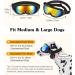 Lewondr UV Safety Sunglasses for Dogs | Windproof Waterproof Anti-Fitting Glasses for Medium & Large Dogs | Adjustable Rubber Band & Sponge Cushion - Black Single Lenses - Buy Online on GoSupps.com