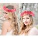 Rose Peony Flower Crown Headband - Pink Floral Wreath for Wedding & Festivals - Buy Online on GoSupps.com