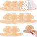 Timgle 10 Pcs 5 x 8 Inch Bordered Silicone Adhesive Foam Dressing Wound Dressing Bandage High Absorbency Silicone Bandages for Wounds Care Heel Elbow Wrist Foot Beige
