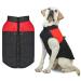 Dog coat for small dogs dogs jacket warm dog coat winter winter jacket dog coat waterproof winter coat dog for small medium-sized dogs with D-ring windproof dog jacket s red