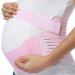 FITTOO Maternity Support Belt 3-in-1 Pregnancy Belly Band | Back Brace & Abdominal Binder | Lightweight & Breathable | Adjustable Waist Support | Pink (S-XXL) - Buy Online on GoSupps.com