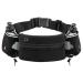 Luckit Hydration Running Belt with 2 Water Bottles(2 x 300ML), Reflective Running Waist Bag Bum Bag Adjustable Sports Waist Pouch for Marathon Running Hiking Camping Cycling Jogging Black Stretchable Waistband