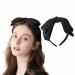Uchyius Bow Knotted Headbands for Women  Big Bowknot Headband  Cute Black Hairbands Fashion Hair Accessories for Women and Girl (Black-3)