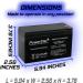 Buy PowerStar WKA12-7.5F Sealed Battery Replacement - 12V 7.5AH 8AH 9AH F2/F1 | International Shipping Available - Buy Online on GoSupps.com
