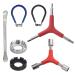XINMEIWEN 5Pcs Bike Spoke Wrench Bike Spoke Tool Kit Includes Bike Spoke Wrench with Rubber Handle with Bike Rim Truing Tool for Bike Repair 7p