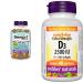 Webber Naturals Omega-3 900 mg Triple Strength & Vitamin D3 2500 IU Extra Strength 180 Softgels For Healthy Bones Teeth and Helps Prevent Vitamin D Deficiency 80 Omega + Vitamin D3 2500 IU