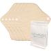 Cloth Panty Liners Organic Cotton Reusable Period Pads for Teens 5 PCS LUCKYPADS Washable Sanitary Pads for Women (7.0 inch) Strip